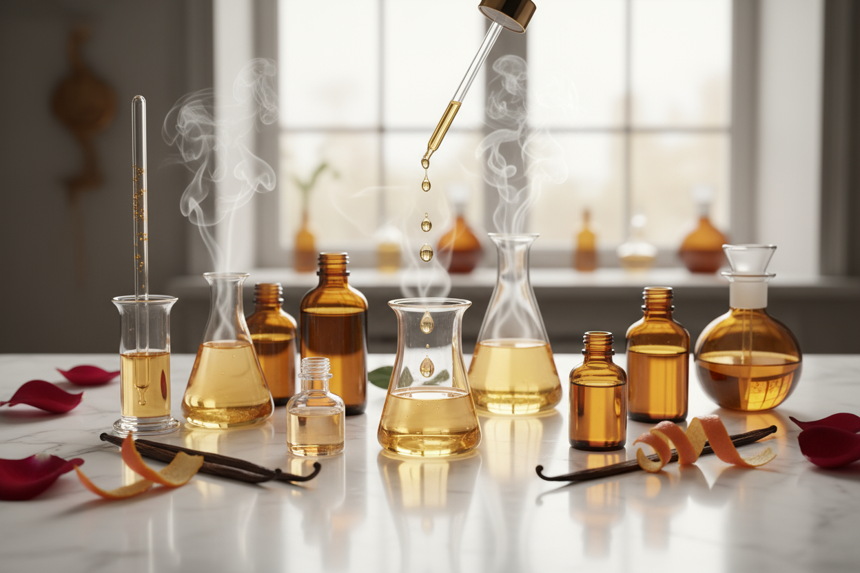perfume making like mixing formulas to make perfumes